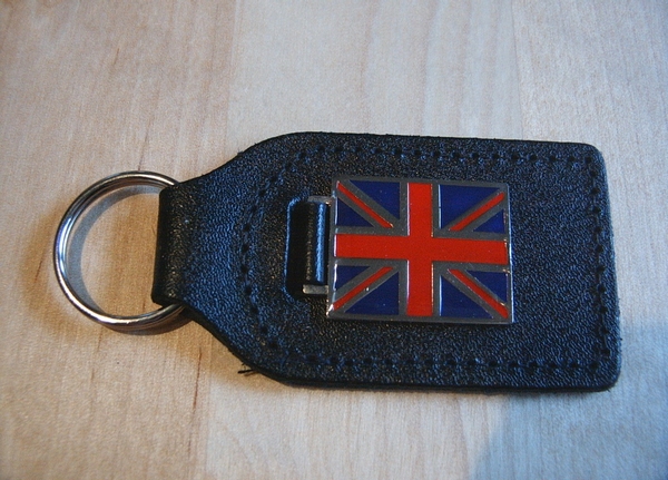 Lederen Sleutelhanger UK-vlag