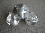 Aluminium Kachelbedienings-knopset 